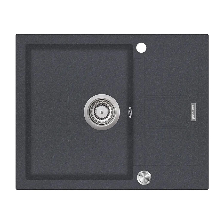 Concept DG05C45DG - Kuchynský drez CUBIS 50x62 cm granit/tmavosivý