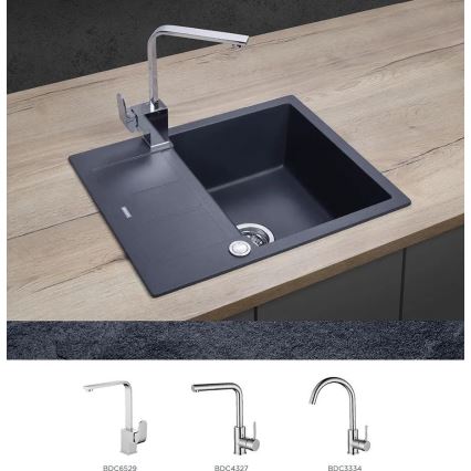 Concept DG05C45DG - Kuchynský drez CUBIS 50x62 cm granit/tmavosivý