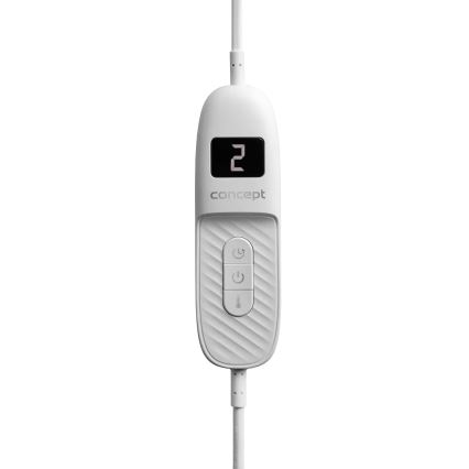 Concept DV7420 - Elektrická vyhrievacia deka 160W/230V 180x130 cm šedá/biela
