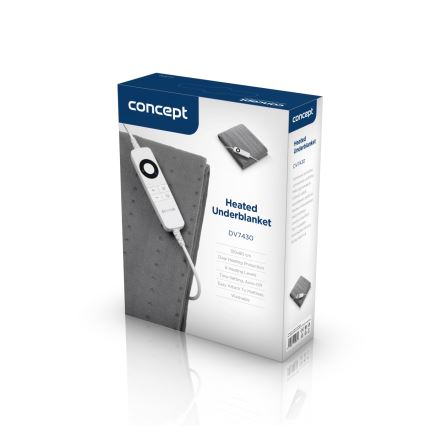 Concept DV7430 - Elektrická vyhrievacia podložka 100W/230V 150x80 cm sivá