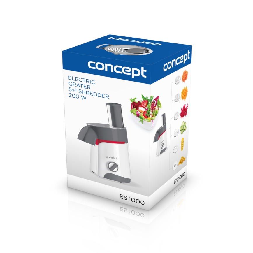 Concept ES1000 - Elektrické strúhadlo 200W/230V biela/šedá