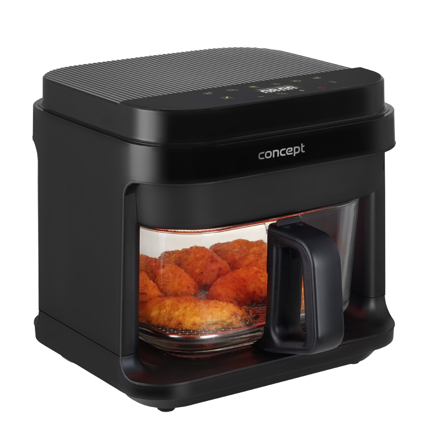 Concept FR5500 - Teplovzdušná fritéza GLASS & FAST 5,5 l 1200W/230V čierna
