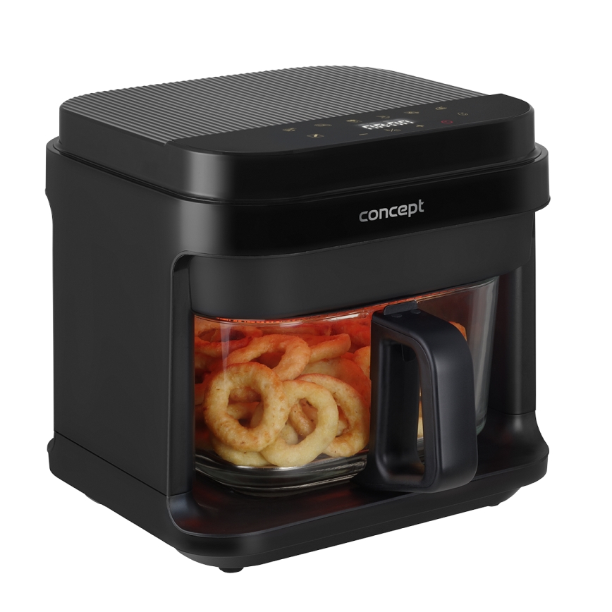 Concept FR5500 - Teplovzdušná fritéza GLASS & FAST 5,5 l 1200W/230V čierna