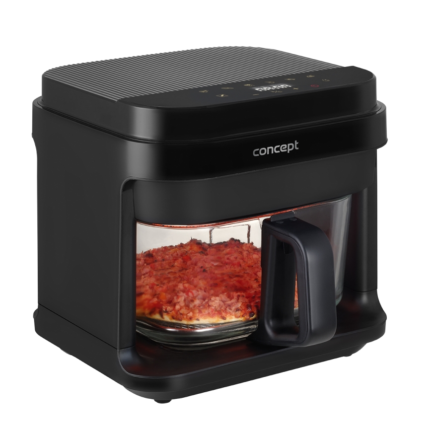 Concept FR5500 - Teplovzdušná fritéza GLASS & FAST 5,5 l 1200W/230V čierna