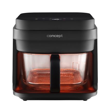 Concept FR5500 - Teplovzdušná fritéza GLASS & FAST 5,5 l 1200W/230V čierna