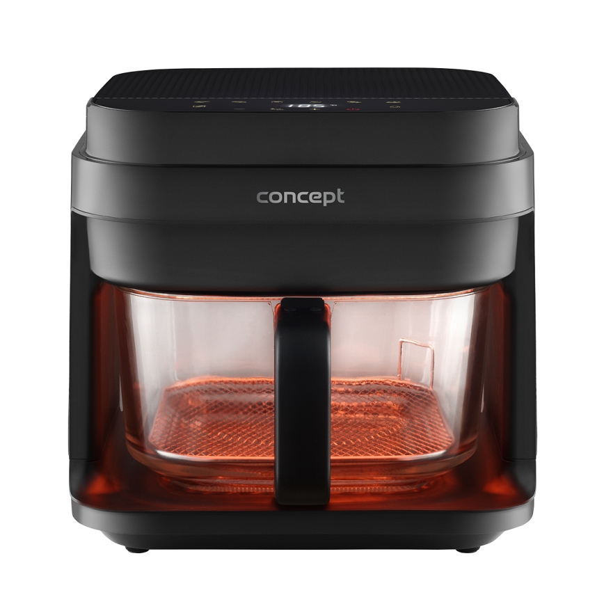 Concept FR5500 - Teplovzdušná fritéza GLASS & FAST 5,5 l 1200W/230V čierna