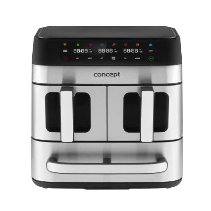 Concept FR9000 - Teplovzdušná fritéza PIZZA TRIO 18,5 l 2700W/230V nerez/čierna