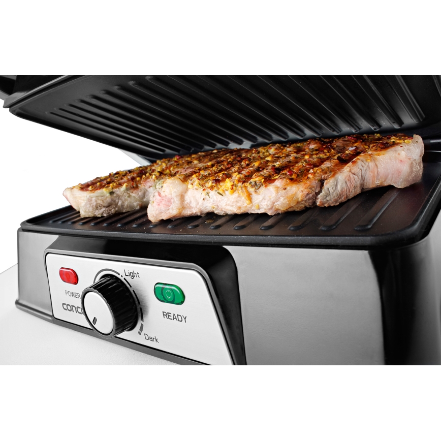 Concept ge2005 - Kontaktný gril 1500W/230V nerez/čierna