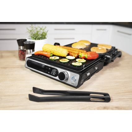Concept ge3500 - Kontaktný gril s teplotnou sondou 2000W/230V čierna