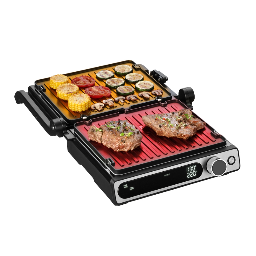 Concept ge3500 - Kontaktný gril s teplotnou sondou 2000W/230V čierna