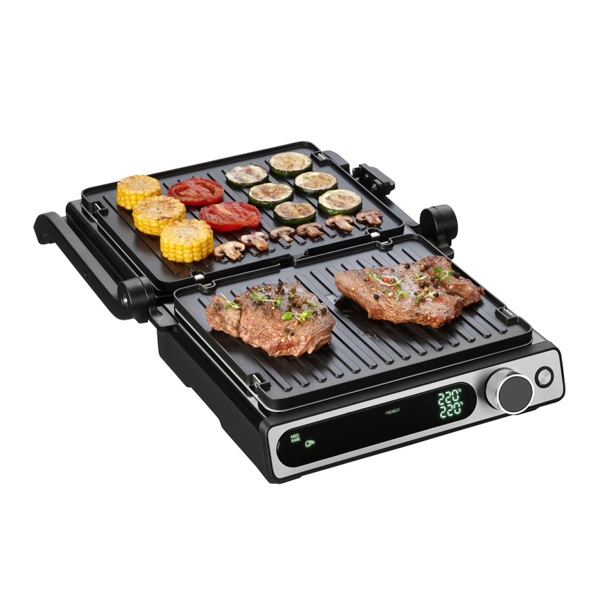 Concept ge3500 - Kontaktný gril s teplotnou sondou 2000W/230V čierna