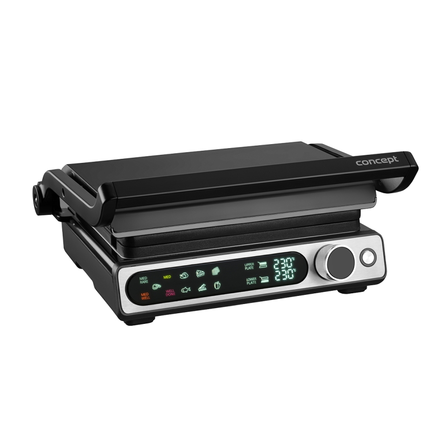 Concept ge3500 - Kontaktný gril s teplotnou sondou 2000W/230V čierna