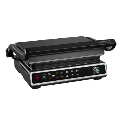 Concept ge3550 - Kontaktný gril s teplotnou sondou 2000W/230V čierna