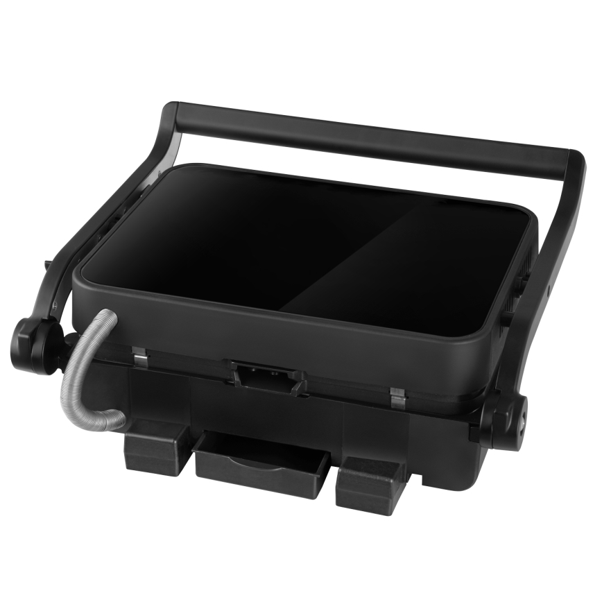 Concept ge3600 - Kontaktný gril s teplotnou sondou GLASS 2000W/230V čierna