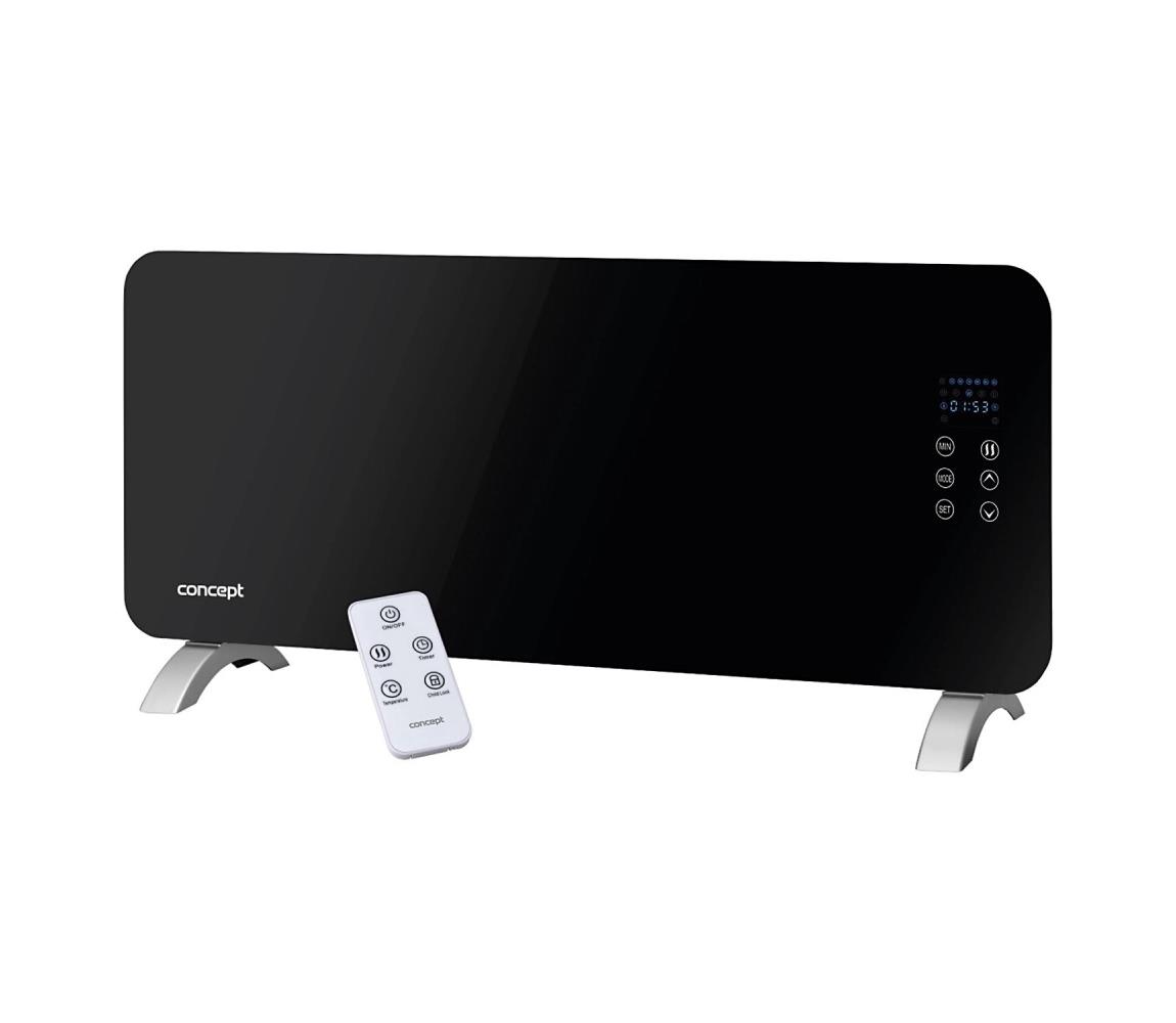 Concept KS4010 - Elektrický priamotop/konvektor 2000W IP24 čierna+diaľkové ovládanie KS4010