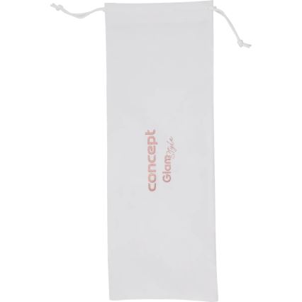 Concept KT2140 - Trojkulma na vlasy GLAM STYLE 100W/230V biela/ružovo-zlatá