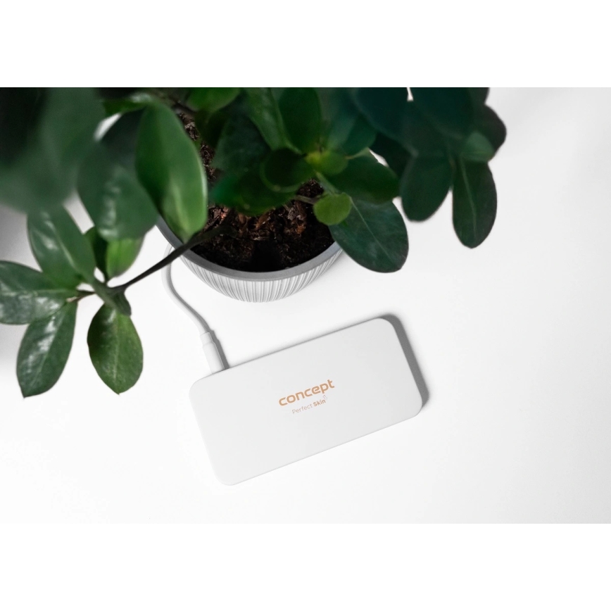 Concept KZ2010 - LED kapesné kozmetické zrkadielko PERFECT SKIN LED/1,5W/5V 4500-5500K 300 mAh biela