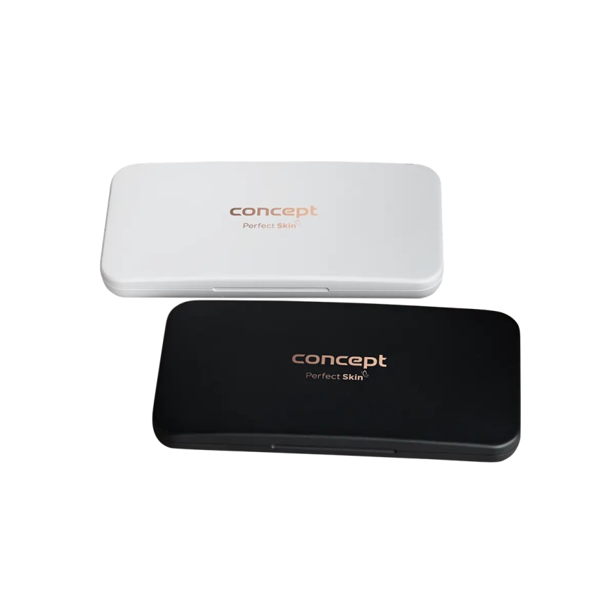 Concept KZ2020 - LED Vreckové kozmetické zrkadlo PERFECT SKIN LED/1,5W/5V 4500-5500K 300 mAh čierne