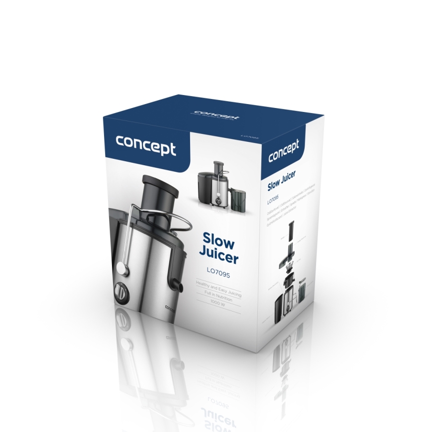 Concept LO7095 - Odstredivý odšťavovač 1000W/230V čierna/nerez