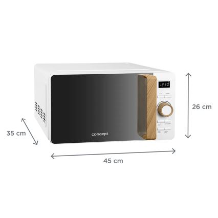 Concept MT4420wh - Mikrovlnná rúra 800 W / 230 V, 20 l, biela