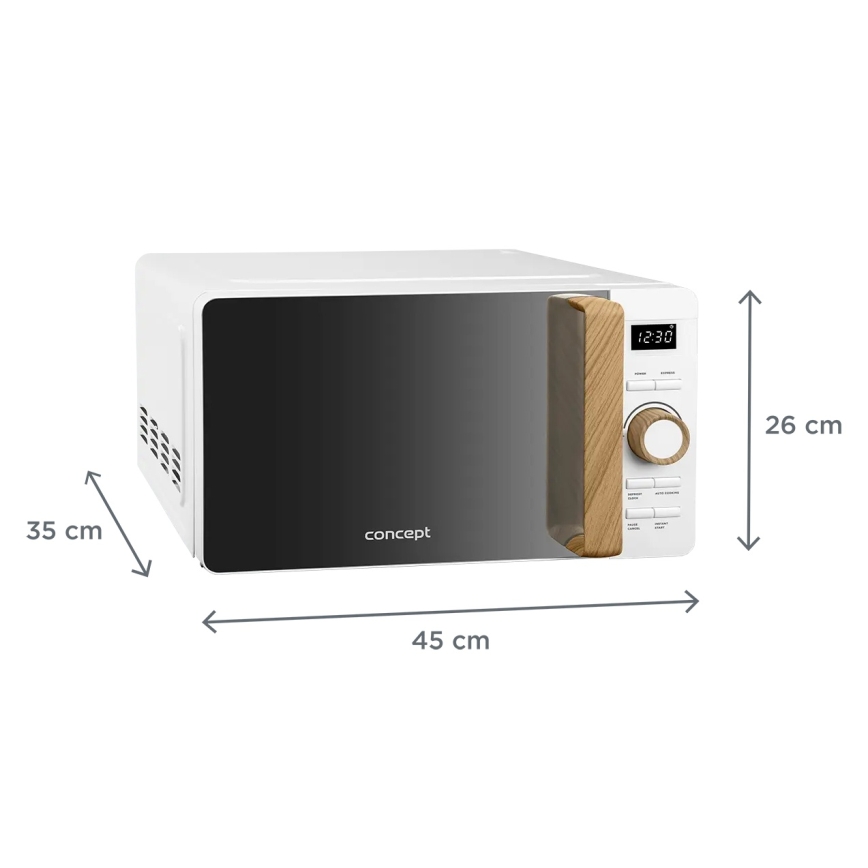 Concept MT4420wh - Mikrovlnná rúra 800 W / 230 V, 20 l, biela