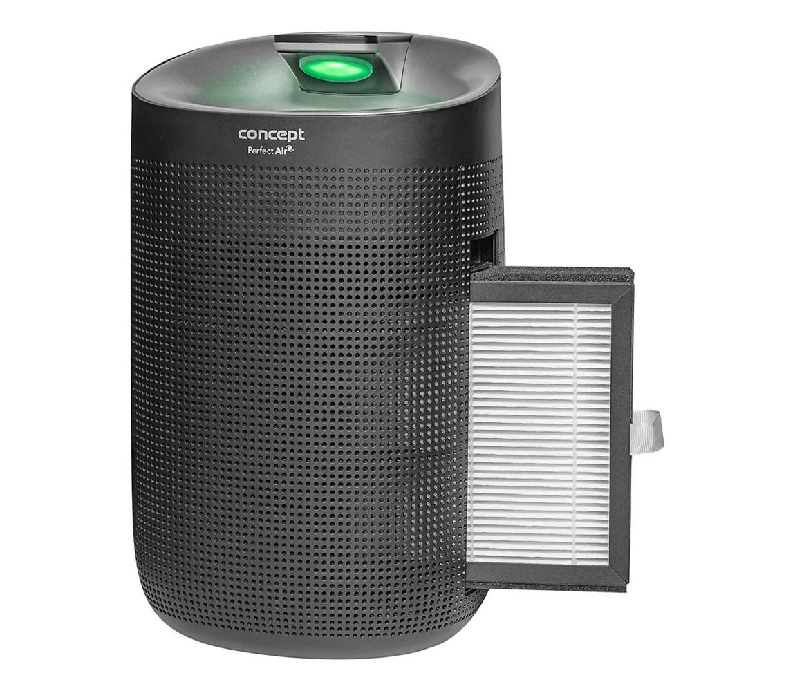 Concept OV1210 - Odvlhčovač a čistička vzduchu PERFECT AIR 1 l 45W/230V čierna ov1210