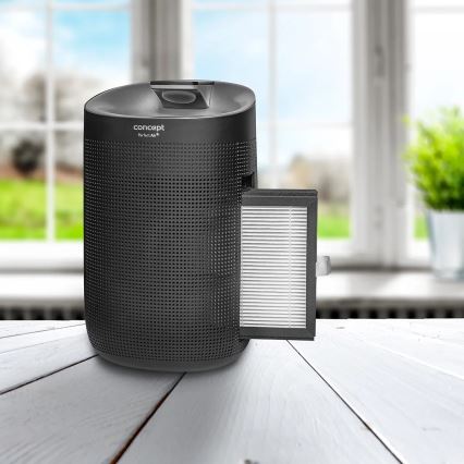 Concept OV1210 - Odvlhčovač a čistička vzduchu PERFECT AIR 1 l 45W/230V čierna