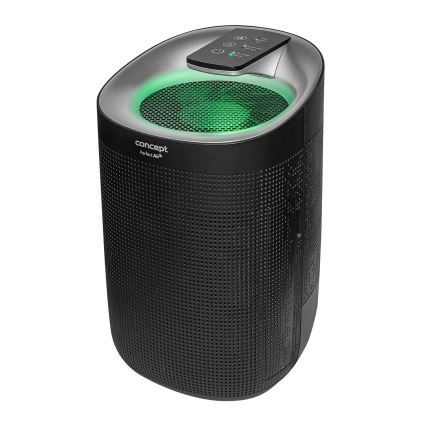 Concept OV1210 - Odvlhčovač a čistička vzduchu PERFECT AIR 1 l 45W/230V čierna