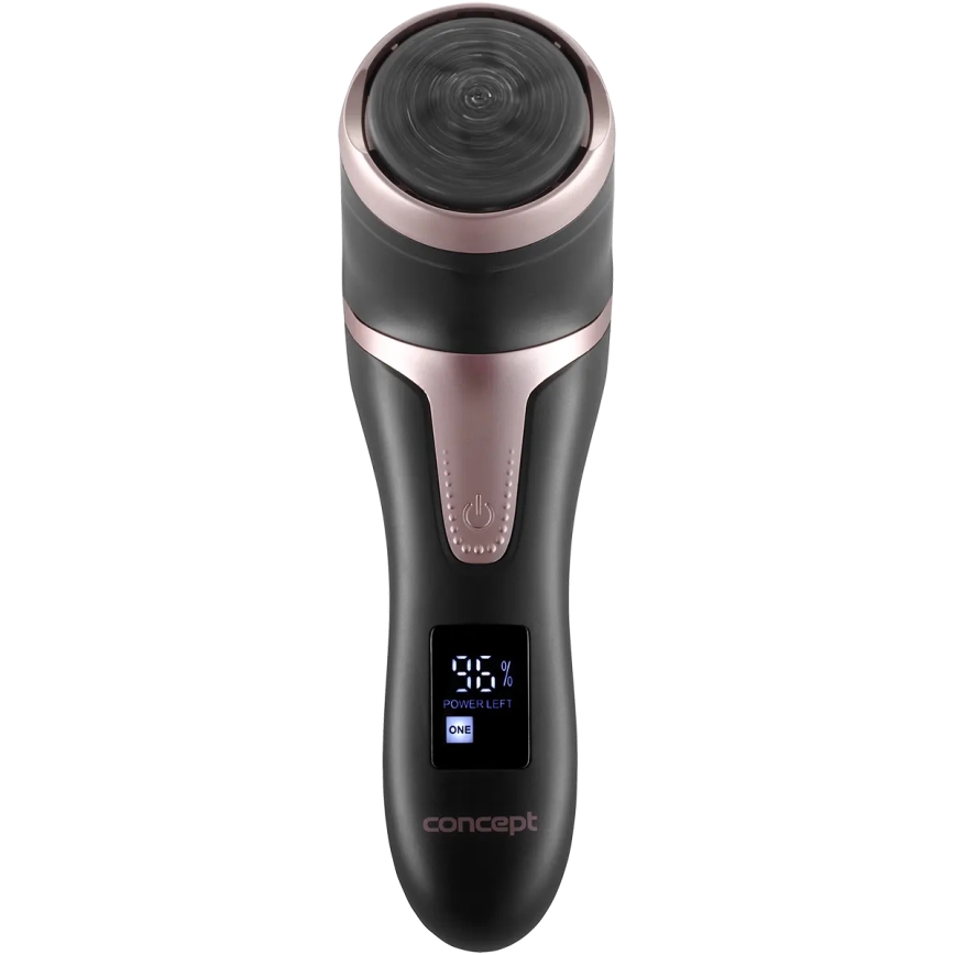 Concept PN3020 - Elektrický pilník na päty PERFECT SKIN 5V 1200 mAh IPX6 čierna/ružovo-zlatá