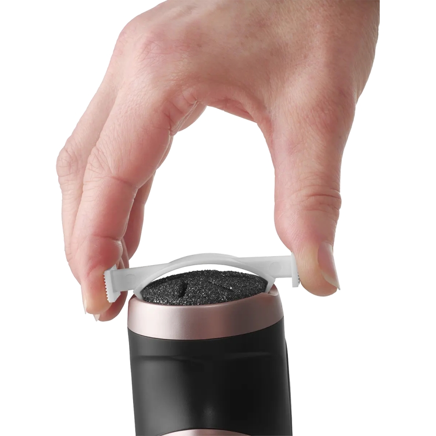 Concept PN3020 - Elektrický pilník na päty PERFECT SKIN 5V 1200 mAh IPX6 čierna/ružovo-zlatá