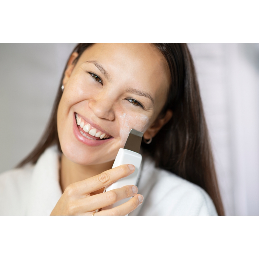 Concept PO2030 - Kozmetická ultrazvuková špachtľa PERFECT SKIN 2,5W/5V USB 600 mAh biela