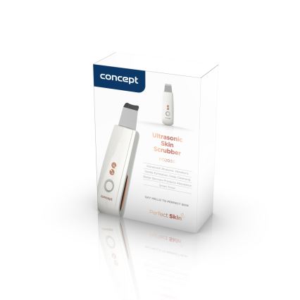 Concept PO2030 - Kozmetická ultrazvuková špachtľa PERFECT SKIN 2,5W/5V USB 600 mAh biela
