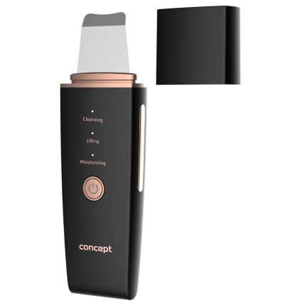 Concept PO2060 - Kozmetická ultrazvuková špachtľa PERFECT SKIN 3,5W/5V USB 500 mAh IPX6 čierna