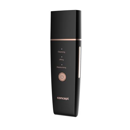 Concept PO2060 - Kozmetická ultrazvuková špachtľa PERFECT SKIN 3,5W/5V USB 500 mAh IPX6 čierna