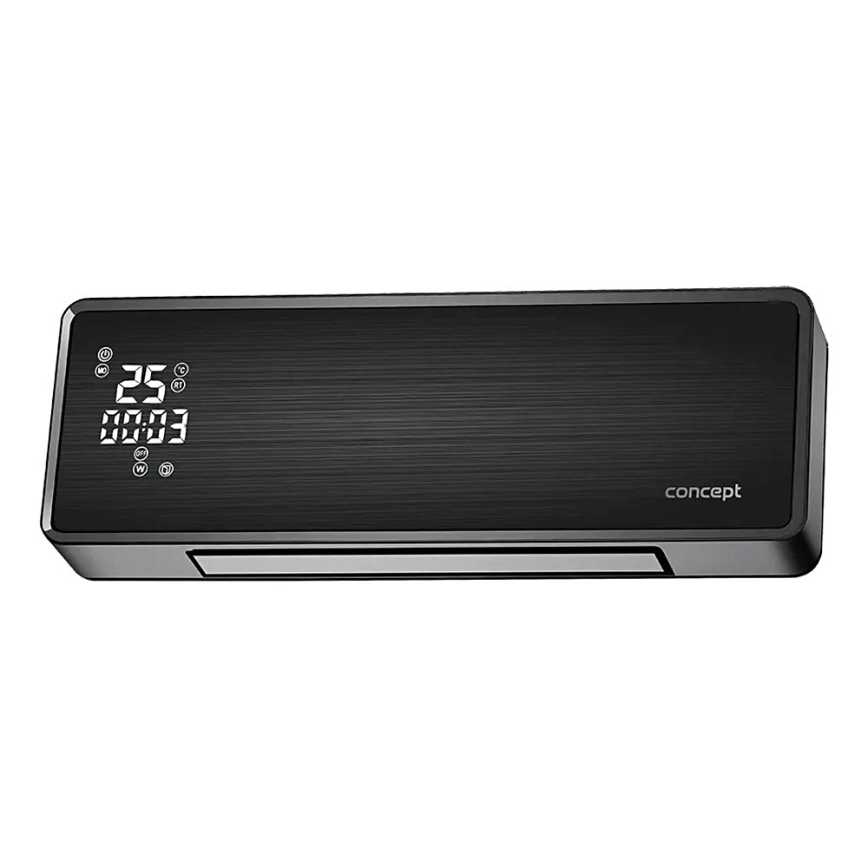 Concept QH4001 - Elektrický ohrievač 1000/2000 W IP22 čierny + diaľkové ovládanie