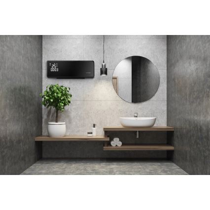 Concept QH4001 - Elektrický ohrievač 1000/2000 W IP22 čierny + diaľkové ovládanie