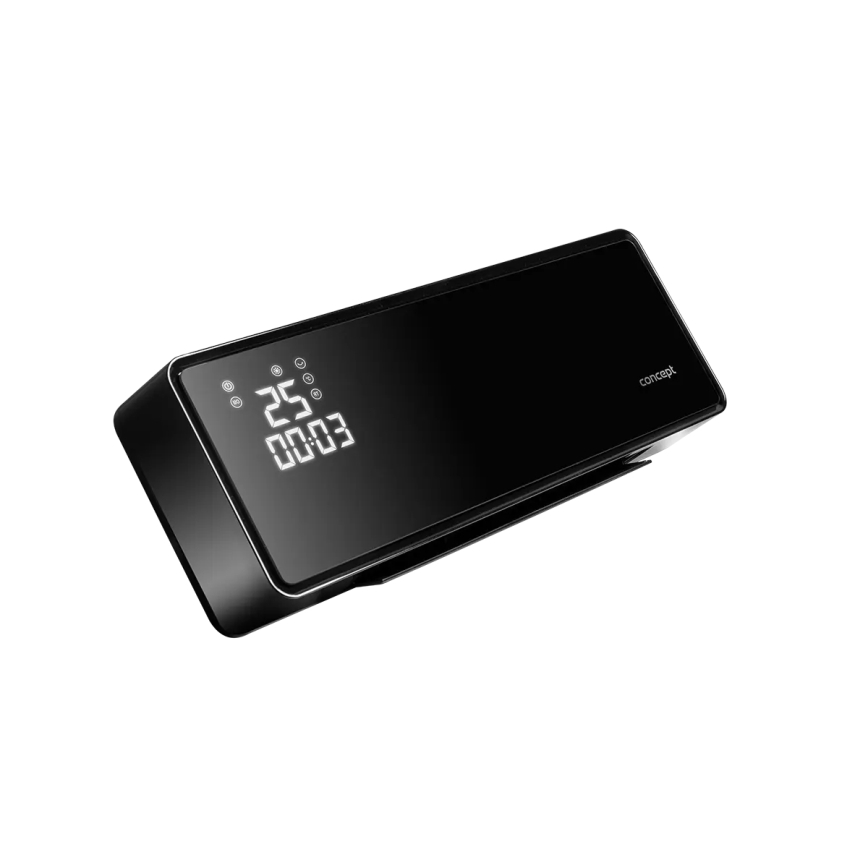 Concept QH4001 - Elektrický ohrievač 1000/2000 W IP22 čierny + diaľkové ovládanie