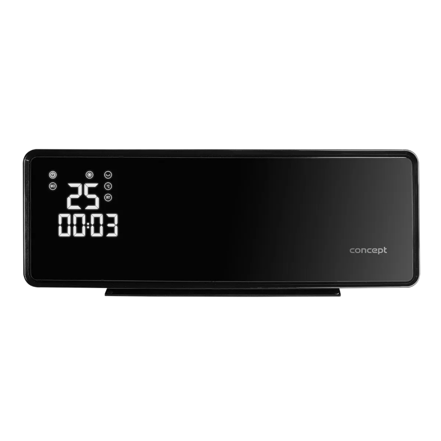 Concept QH4001 - Elektrický ohrievač 1000/2000 W IP22 čierny + diaľkové ovládanie