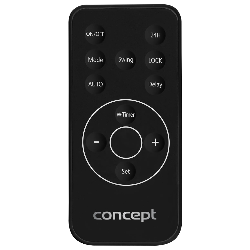 Concept QH4001 - Elektrický ohrievač 1000/2000 W IP22 čierny + diaľkové ovládanie