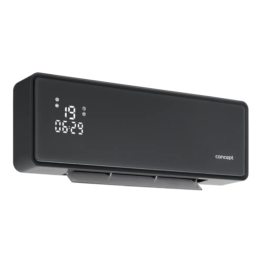 Concept QH4100 - Elektrický ohrievač 1000/2000W Wi-Fi IP22 sivý + diaľkové ovládanie