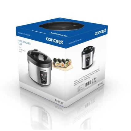 Concept RE2020 - Ryžovar 2 v 1 650 W/230 V 1,5 l nerez/čierna