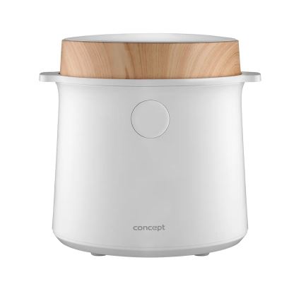 Concept RE3030 - Digitálny ryžovar 2 v 1 380 W/230 V 1,5 l biela/dekor dreva