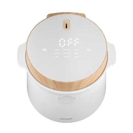 Concept RE3030 - Digitálny ryžovar 2 v 1 380 W/230 V 1,5 l biela/dekor dreva