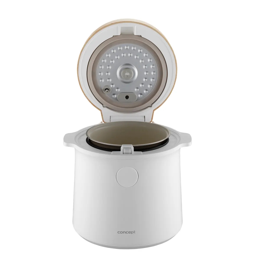 Concept RE3030 - Digitálny ryžovar 2 v 1 380 W/230 V 1,5 l biela/dekor dreva