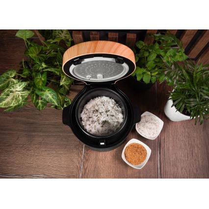 Concept RE4040 - Digitálny ryžovar 2v1 450 W/230 V 2 l čierny/drevený dekor