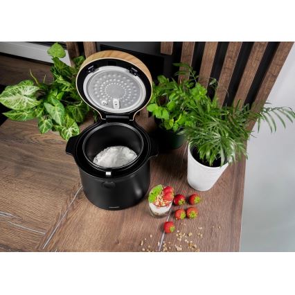 Concept RE4040 - Digitálny ryžovar 2v1 450 W/230 V 2 l čierny/drevený dekor