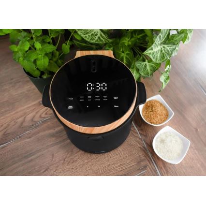 Concept RE4040 - Digitálny ryžovar 2v1 450 W/230 V 2 l čierny/drevený dekor