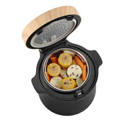 Concept RE4040 - Digitálny ryžovar 2v1 450 W/230 V 2 l čierny/drevený dekor