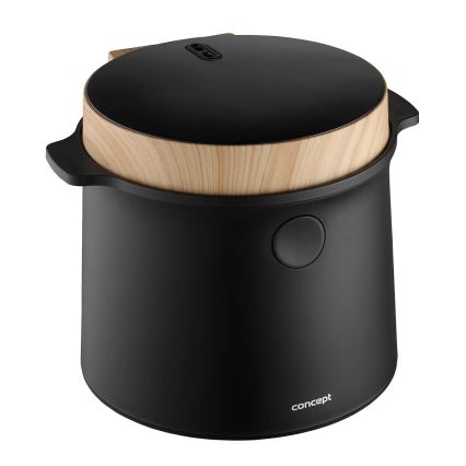 Concept RE4040 - Digitálny ryžovar 2v1 450 W/230 V 2 l čierny/drevený dekor