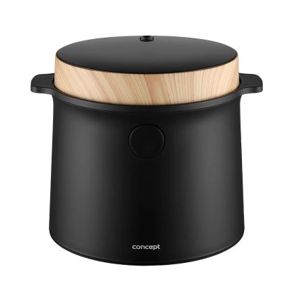 Concept RE4040 - Digitálny ryžovar 2v1 450 W/230 V 2 l čierny/drevený dekor